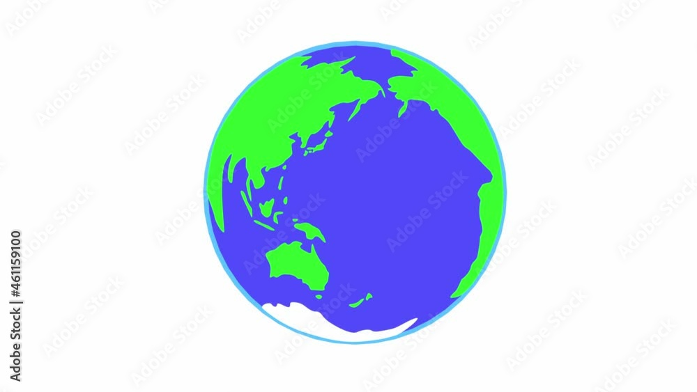 ズームインする可愛い地球 ズームインする可愛い地球