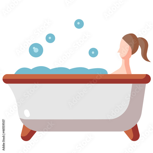 bath tub flat icon