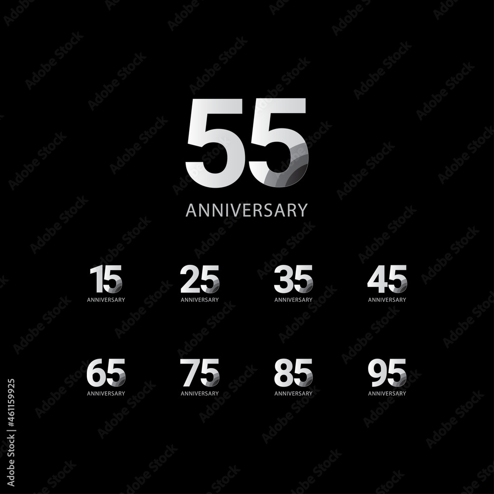 55 Years Anniversary Celebration Vector Template Design Illustration 55 Years Anniversary Celebration Vector Template Design Illustration