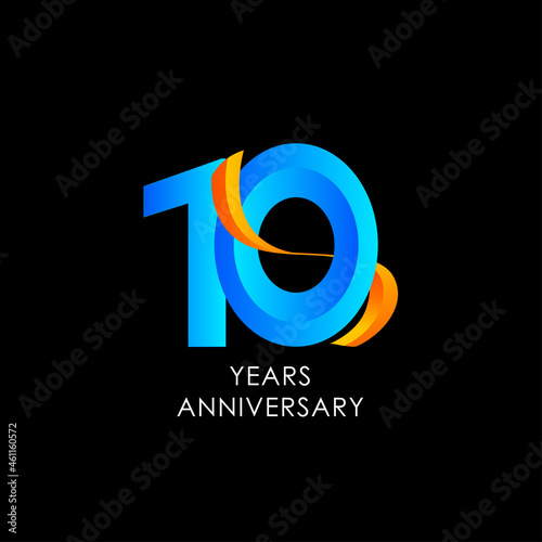 10 Years Anniversary Celebration Vector Template Design Illustration