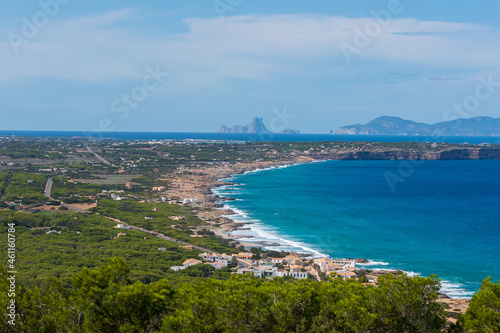 View of the island of Formentera in the Balearic Islands in Spain © martinscphoto