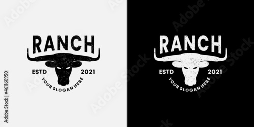 ranch and farm logo design badge vintage