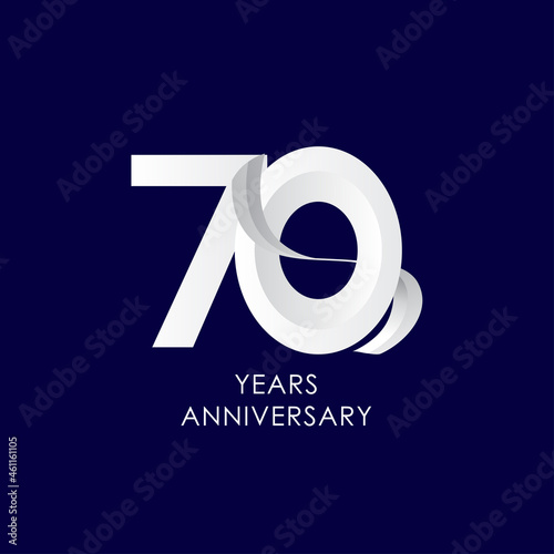 70 Years Anniversary Celebration Vector Template Design Illustration