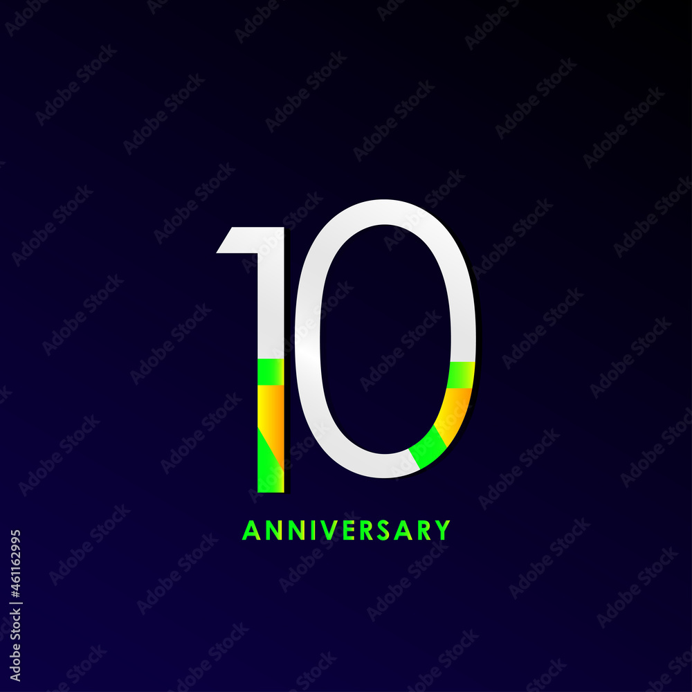 10 Years Anniversary Celebration Vector Template Design Illustration 10 Years Anniversary Celebration Vector Template Design Illustration