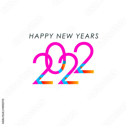 Happy New Years 2022 Celebration Vector Template Design Illustration