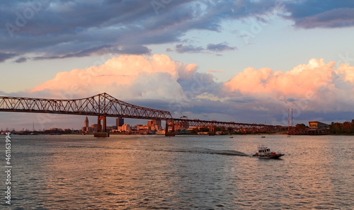 Panorama of Baton Rouge, capital of Louisiana, USA. View from Mississippi photo