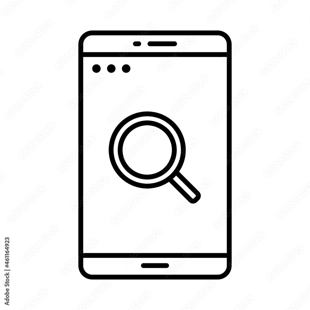 search application line icon vector design, editable stroke line icon search application line icon vector design, editable stroke line icon