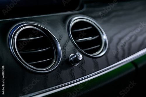 close up deflector,  car ventilation system. Car air conditioner . © Виталий Сова