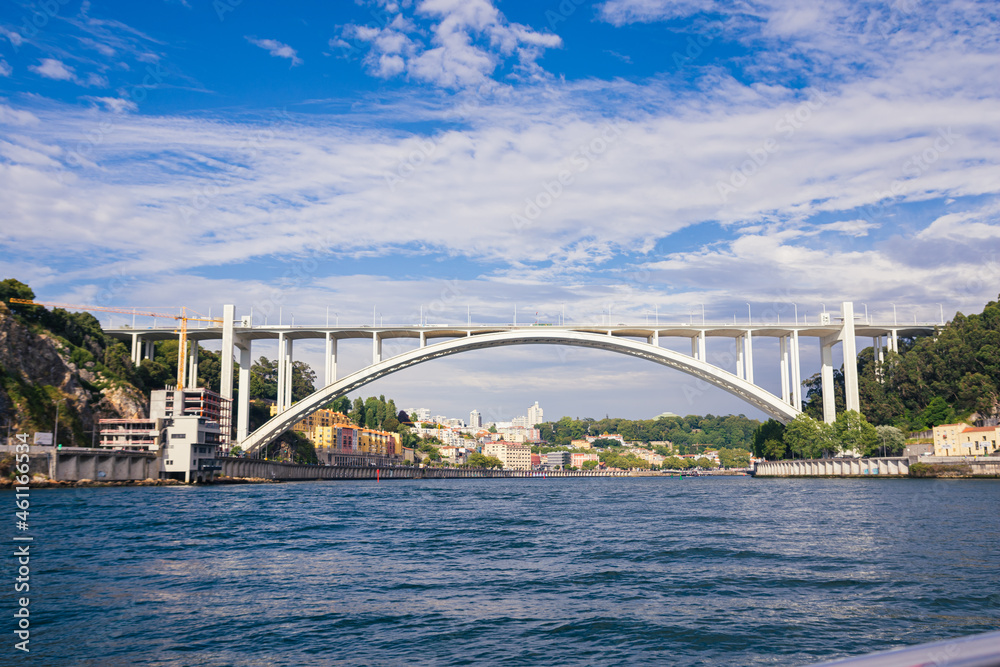Naklejka premium rail bridge over the river