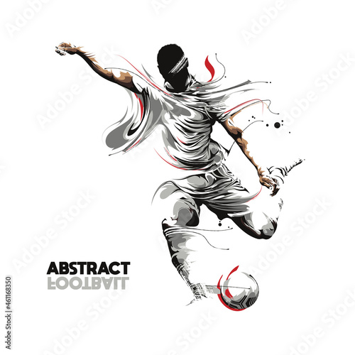 abstract football soccer splash painting