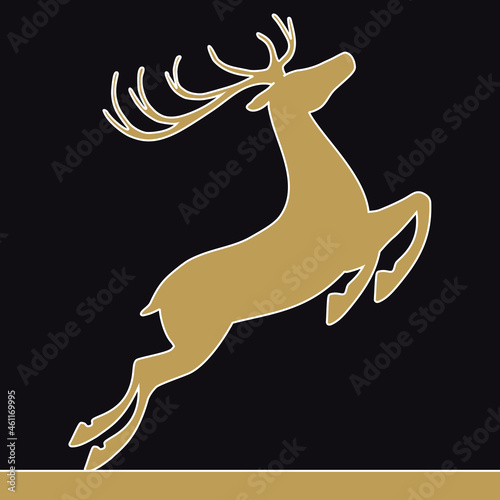 Rentier Silhouette gold