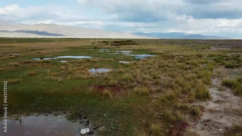 Flight over the northern steppe.