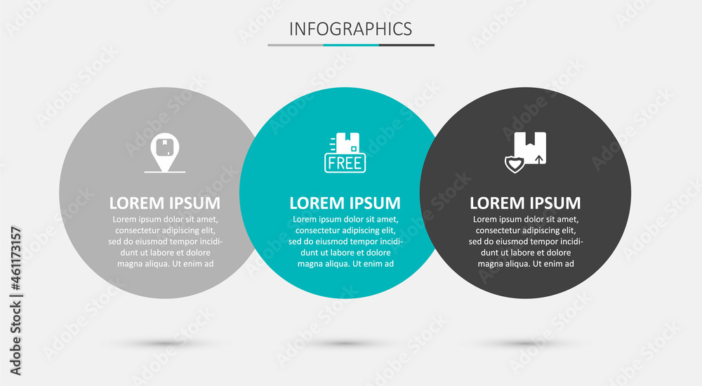 Set Cardboard box with free symbol, Location cardboard and Delivery security shield. Business infographic template. Vector Set Cardboard box with free symbol, Location cardboard and Delivery security shield. Business infographic template. Vector