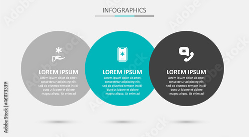 Set Emergency call 911, Cross hospital medical and . Business infographic template. Vector