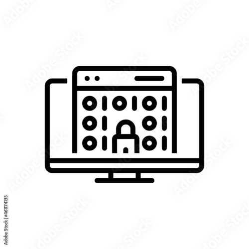 Black line icon for vulnerability photo