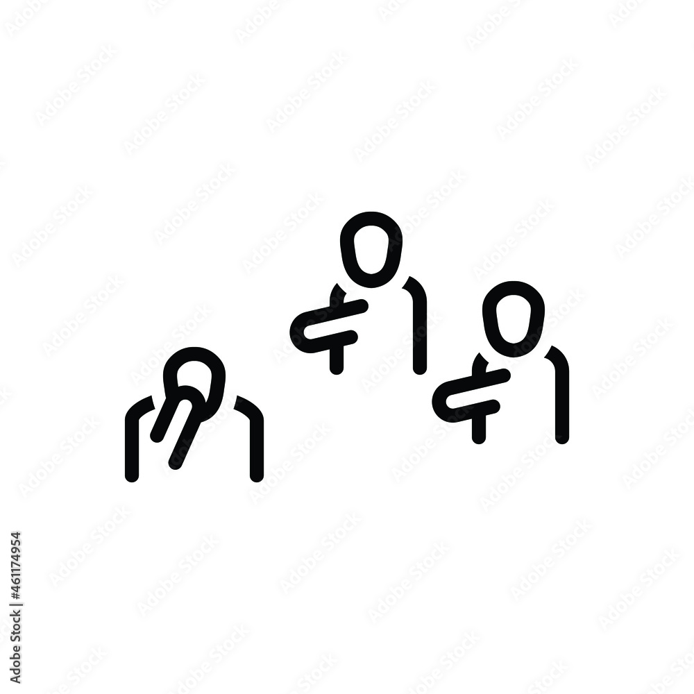 Black line icon for nasty