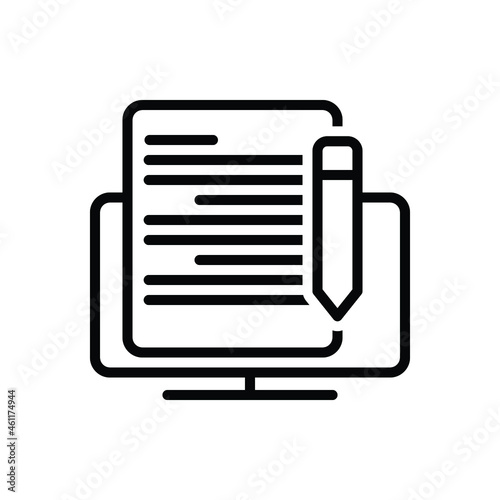 Black line icon for editions