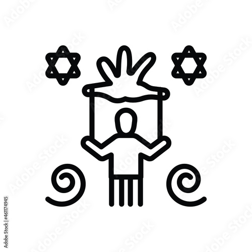 Black line icon for conspiracy