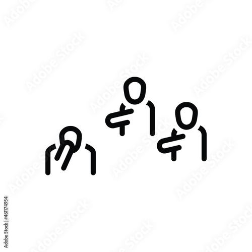 Black line icon for nasty