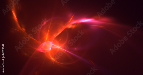 3D rendering abstract colorful fractal light background