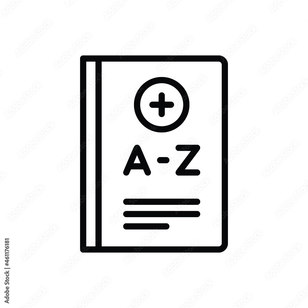 Black line icon for terminology Black line icon for terminology