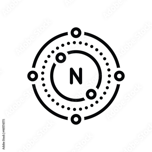 Black line icon for nitrogen photo