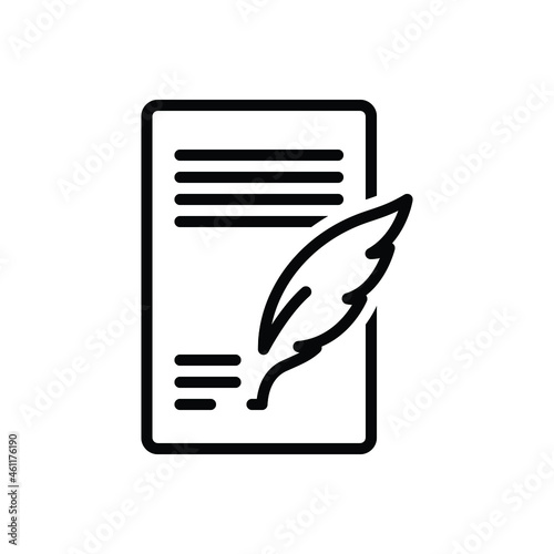 Black line icon for regards