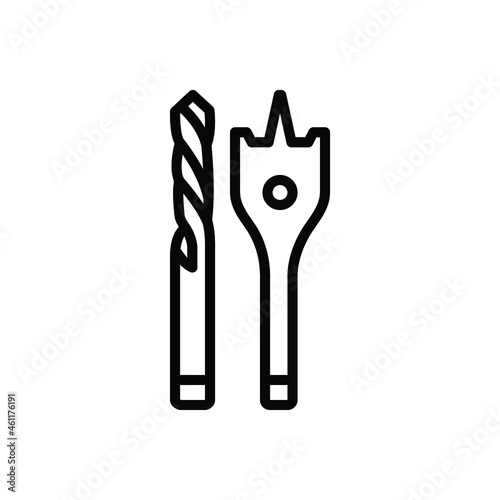 Black line icon for bits