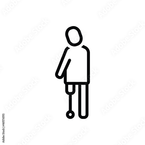 Black line icon for rehab