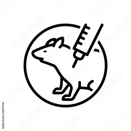 Black line icon for experiments