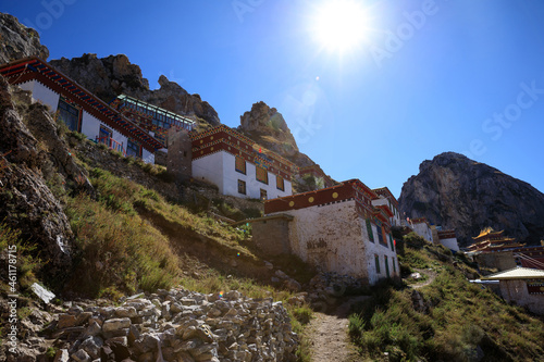 Landscape in zizhu temple in Tibet,China photo