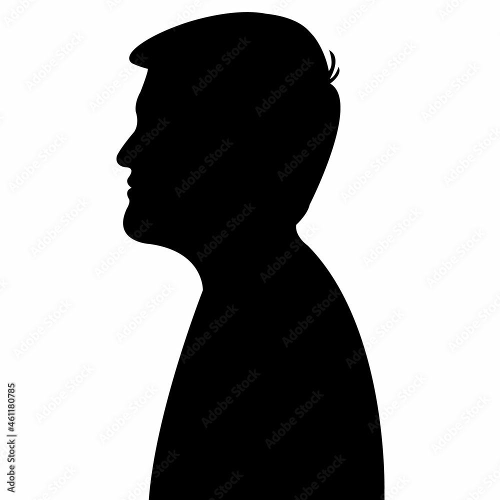 a man head silhouette vector