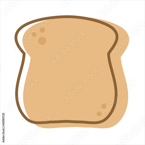 Toast slice vector illustration on a white background