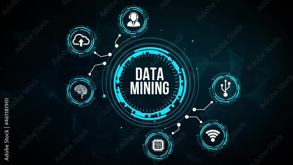 Internet, business, Technology and network concept. Data mining concept.