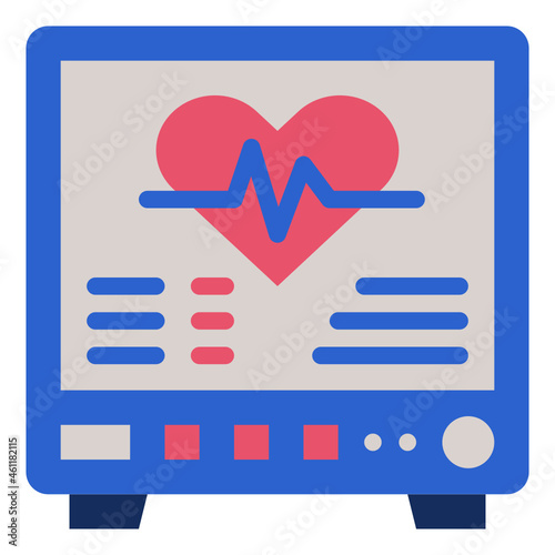 heartmonitoring flat icon photo