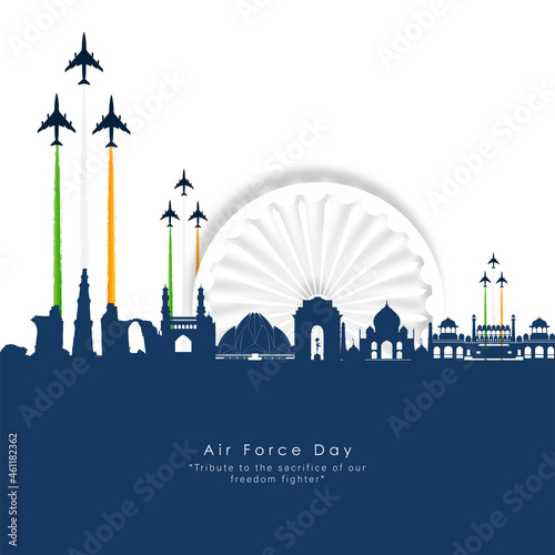 abstract vector illustration of Air Force Day,