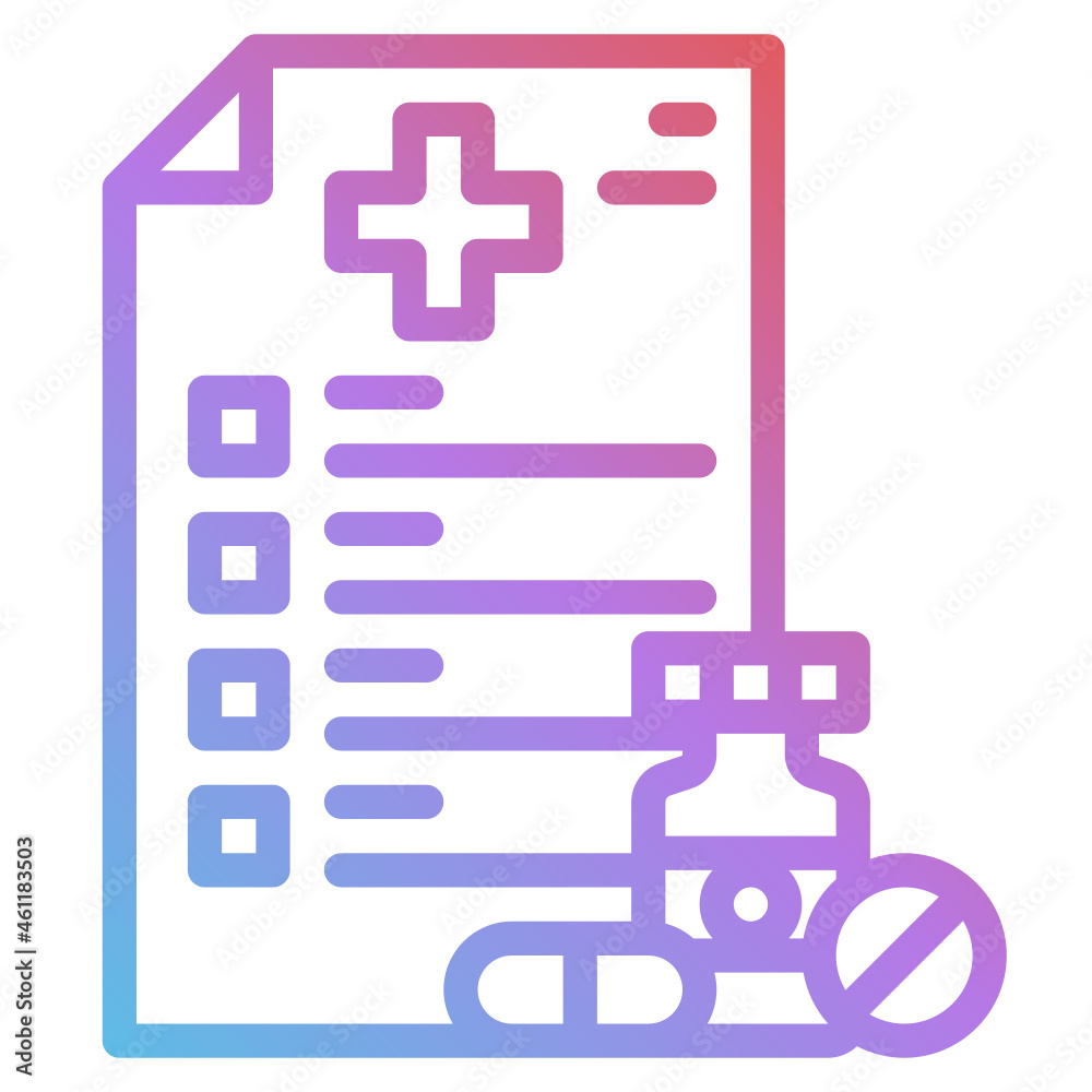 Fototapeta premium recipe gradient icon