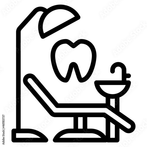 dentist line icon