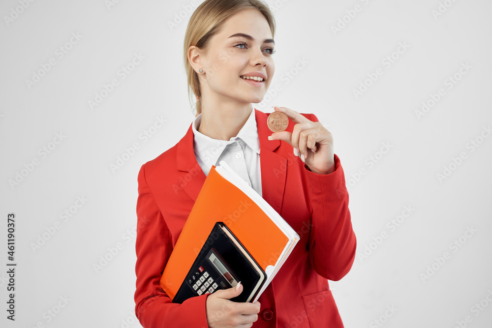 woman commerce internet finance investment isolated background woman commerce internet finance investment isolated background