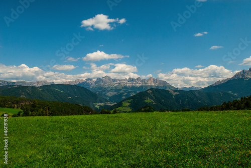 Panoramic landscape of Val d Ega, Eggen valley, summer 2021, South Tyrol, Italy, Europe © Angelo Calvino