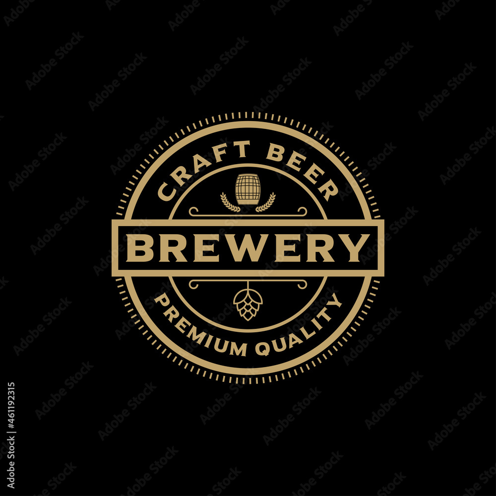 brewing company logo. logo brewery. vintage brewery logo vector