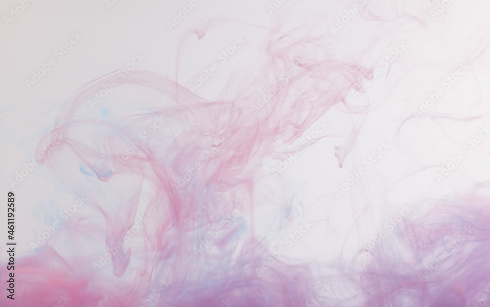 Ink in water and white background Ink in water and white background