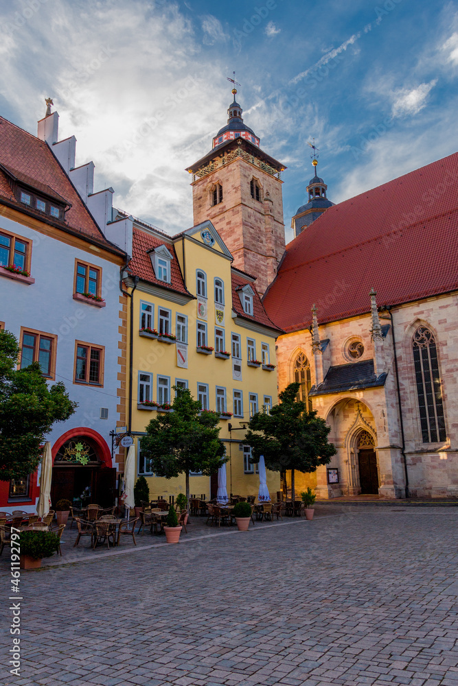 Fototapeta premium Spaziergang durch das schöne Ambiente der Fachwerkstadt Schmalkalden - Thüringen