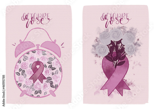 Mois de sensibilisation au cancer du sein, Octobre Rose, Dépistage, campagne. photo