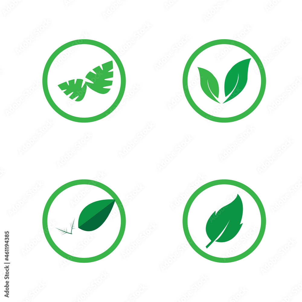 Logos of green Tree leaf ecology Logos of green Tree leaf ecology