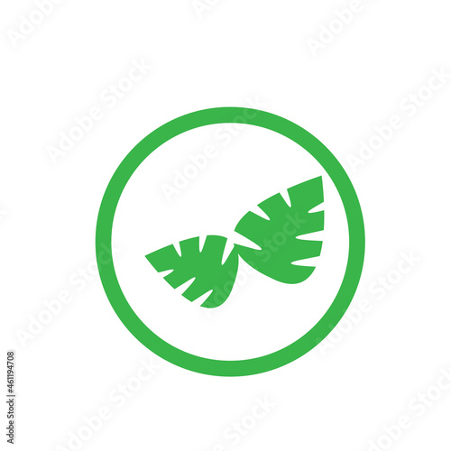 Logos of green Tree leaf ecology