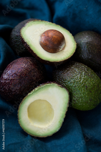 Fresh haas avocado, selective focus
