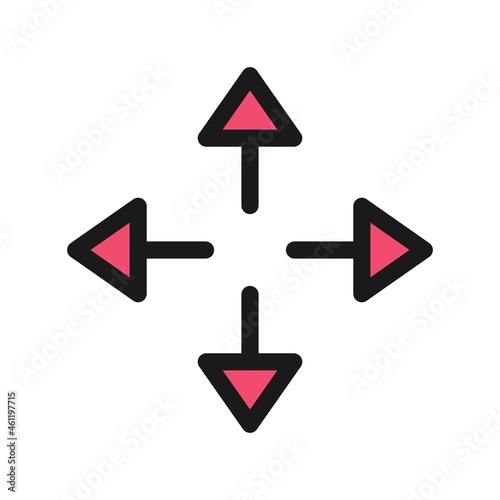 Direction Line Filled Vector Icon Design
