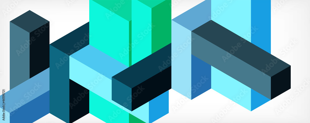 Abstract background. 3d cubes, cubic elements and blocks. Techno or business concept for wallpaper, banner, background, landing page Abstract background. 3d cubes, cubic elements and blocks. Techno or business concept for wallpaper, banner, background, landing page