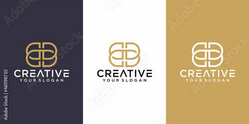 B Logo.B Letter Design Vector Illustration Modern Monogram Icon.